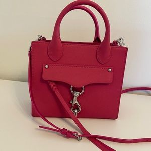 Rebecca Minkoff Mini tote hot pink with crossbody strap